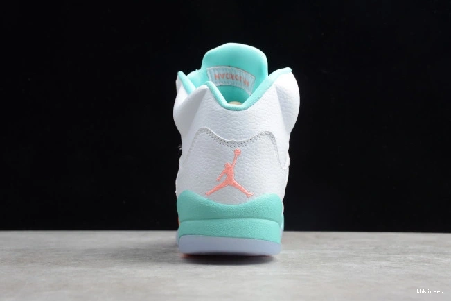 Rep TBkick Air Jordan Light Aqua 5 GS 440892-100 0723